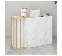 Bureau de réception avec tiroirs, idéal pour les entreprises et les restaurants, design peu encombrant, couleur graphite, dimensions : 140 x 40 x 90 cm - Meuble élégant et fonctionnel