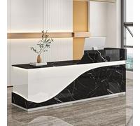 Bureau de réception avec tiroirs verrouillables, comptoir avant moderne pour salon et bureau