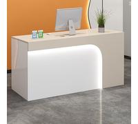 Bureau de réception avec tiroirs verrouillables, comptoir de détail, plateau de clavier et gestion des câbles pour bureau à domicile, salons et spas - Design moderne multifonctionnel