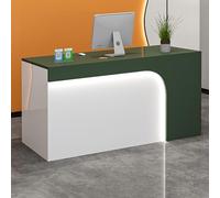 Bureau de réception avec tiroirs verrouillables, comptoir de détail, plateau de clavier et gestion des câbles pour bureau à domicile, salons et spas - Design moderne multifonctionnel