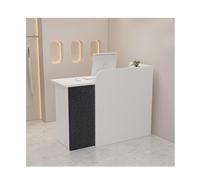 Bureau de réception avec tiroirs verrouillables, comptoir de vente au détail peu encombrant pour salon et hall, table de caissier en bois avec œillet de câble