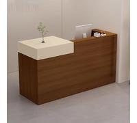 Bureau de réception avec tiroirs verrouillables et armoires de rangement, style art moderne, convient pour les zones de réception, les halls et les magasins