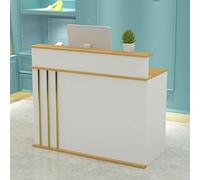 Bureau de réception avec tiroirs verrouillables et plateau pour clavier, comptoir en bois pour magasin de vêtements, salon de beauté, hall d'entrée, design moderne, construction durable, mobilier