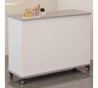 Bureau de réception avec tiroirs verrouillables et roulettes - Table de comptoir moderne pour le hall ou la réception