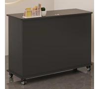 Bureau de réception avec tiroirs verrouillables et roulettes - Table de comptoir moderne pour le hall ou la réception