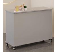 Bureau de réception avec tiroirs verrouillables et roulettes - Table de comptoir moderne pour le hall ou la réception