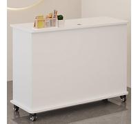 Bureau de réception avec tiroirs verrouillables et roulettes - Table de comptoir moderne pour le hall ou la réception