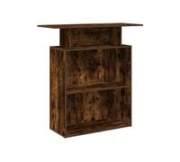 vidaXL Bureau de réception chêne fumé 100×40×104 cm bois d'ingénierie marron