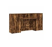 Bureau de réception vieux bois 180x50x103,5cm bois d'ingénierie vidaXL