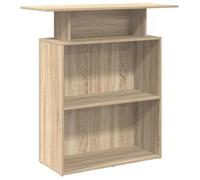 Bureau de réception - CLARENCE - Chêne Sonoma - Bois d'ingénierie - 100x40x104 cm - 60 kg max - Étagère intégrée