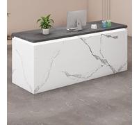 Bureau de réception compact avec rangement - Petit comptoir élégant pour magasins et magasins - Station de réception debout pour un service client efficace