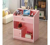 Bureau de réception compact avec tiroirs verrouillables, idéal pour les dépanneurs, les magasins de vêtements, les salons de coiffure et les hôtels - Élégant et sécurisé.