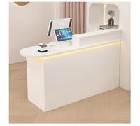 Bureau de réception compact avec tiroirs verrouillables, poignées de quincaillerie, glissières silencieuses et charnières Idéal pour le bureau ou une utilisation professionnelle