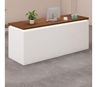 Bureau de réception compact - Comptoir moderne pour magasins et petits espaces - Bureau de réception debout élégant pour un service client efficace