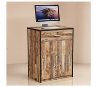 Bureau de réception compact de 16 mm d'épaisseur avec rails de guidage silencieux, charnières à trois sections, porte hydraulique à fermeture douce, protection anti-pincement, design moderne