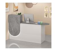 Bureau de réception compact en forme de L avec tiroir - Comptoir peu encombrant pour bureau - Petit bureau de réception facile à installer (gauche 120 cm) - Design moderne, parfait pour la maison ou