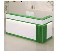 Bureau de réception compact en forme de L avec tiroir verrouillable pour petits espaces, idéal pour les magasins de proximité, meubles de réception (A3 L 150 x 60 x 99,8 cm)