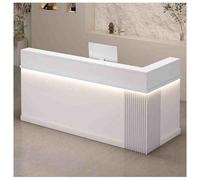 Bureau de réception compact en forme de L avec tiroir verrouillable pour petits espaces - Idéal pour les magasins de proximité Format A4 (99,8 x 60,9 x 99,8 cm)