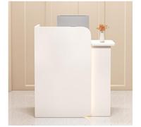 Bureau de réception compact incurvé pour les magasins de proximité et les boutiques de vêtements dispose de 2 tiroirs verrouillables meubles commerciaux élégants pour un service client efficace