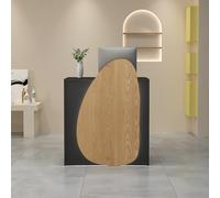 Bureau de réception compact moderne avec tiroir verrouillable et lumière LED, parfait pour salon et hall d'entrée élégant (60 cm) pour un usage professionnel