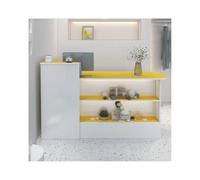Bureau de réception compact moderne et élégant pour magasins, petite zone de réception, 120 cm de hauteur, parfait pour une utilisation en caisse et au bureau.