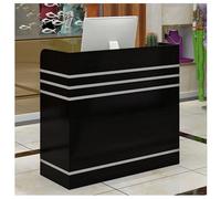 Bureau de réception compact pour bureau, salon, supermarché et comptoir d'hôtel - Solution de petit espace (120 x 40 x 91,9 cm) - Meuble de réception élégant et fonctionnel