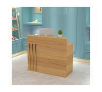 Bureau de réception compact pour salons de beauté et magasins de vêtements, comptoir de caisse peu encombrant, petite réception en érable - 80 cm, idéal pour les espaces limités