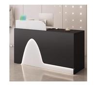 Bureau de réception - Comptoir de réception - Meuble de réception - Comptoir de bienvenue pour bureau/magasin/couloir - Design compact - Noir - 100 cm - Élégant et fonctionnel
