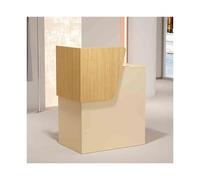 Bureau de réception - Comptoir de vente polyvalent et réception pour bureaux et magasins de vêtements, finition élégante en bois d'abricot, 60 cm, design moderne, parfait pour les espaces d'affaires