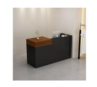 Bureau de réception d'angle avec tiroir verrouillable pour salon de beauté et bureau, table d'ordinateur, côté droit, longueur 120 cm