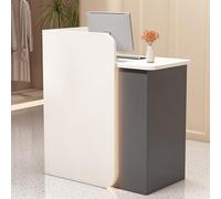 Bureau de réception d'angle avec tiroir verrouillable - Table caissière durable pour la vente au détail, les supermarchés et les lieux d'accueil