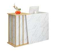 Bureau de réception d'angle avec tiroirs - 100 cm - Pour bureau, entreprise, hôtel - Esthétique - Design moderne - Pour un usage commercial