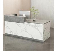 Bureau de réception d'angle verrouillable pour bureaux, salons, boutiques et hôtels - Design peu encombrant, idéal pour les petites zones, poste de travail élégant et fonctionnel