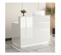 Bureau de réception de caisse enregistreuse à compartiment ouvert pour magasins et salons de beauté - 100 cm - Design élégant et fonctionnel