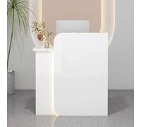 Bureau de réception de salon avec comptoir et tiroir verrouillable - Mobilier de bureau moderne pour hall, vente au détail, spa, salon de beauté et salle de réception