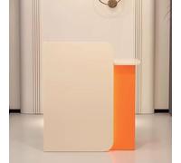 Bureau de réception de salon moderne avec rangement - Table de comptoir élégante pour salons de beauté et halls d'entrée contemporains pour espaces professionnels