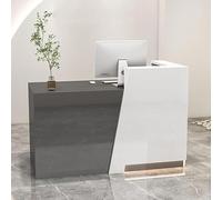 Bureau de réception économiseur d'espace avec tiroirs verrouillables - Table de comptoir avant debout pour magasins, entreprises et vente au détail, design moderne, solution de service client efficace