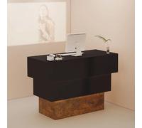Bureau de réception élégant avec éclairage doux - Comptoir avant moderne pour salons, magasins de vêtements et restaurants - Bureau de réception élégant pour une expérience client améliorée