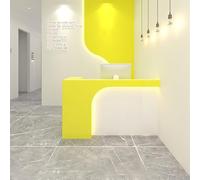 Bureau de réception élégant avec serrure pour bureau à domicile, salon de beauté et hôtelÉlégant avec tiroirs et armoire de rangement côté droit Couleur 16_100