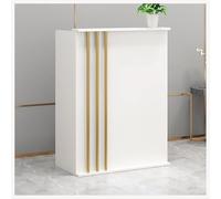 Bureau de réception élégant avec tiroir verrouillable et dessus en marbre - Parfait pour les entreprises et les zones de service client - Design moderne pour un professionnalisme amélioré