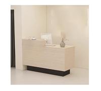 Bureau de réception élégant avec tiroirs et étagères - Table avant moderne pour hôtels, bureaux et magasins - Comptoir de bienvenue élégant pour l'enregistrement des invités