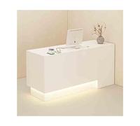Bureau de réception élégant blanc avec tiroirs - Comptoir de bureau de 100 cm pour salons de beauté, halls d'entrée et magasins - Meubles modernes pour zones de réception