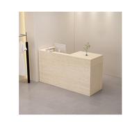 Bureau de réception élégant en bois avec tiroirs verrouillables - Table de comptoir avant moderne pour bureau, hall d'entrée, salon de vente au détail, clinique - Design fonctionnel et élégant (B