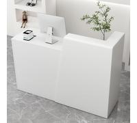 Bureau de réception élégant en bois - Comptoir avant robuste pour bureaux, hôtels et caisses de vente au détail - Design professionnel pour les espaces de travail modernes