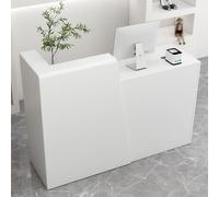 Bureau de réception élégant en bois - Comptoir avant robuste pour bureaux, hôtels et vente au détail - Design professionnel pour des espaces de travail élégants