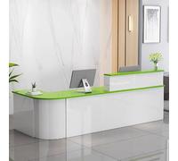 Bureau de réception élégant et moderne avec tiroirs de rangement - Comptoir avant en bois d'ingénierie pour espaces de travail de bureau, mobilier de réception fonctionnel pour les entrées d'affaires