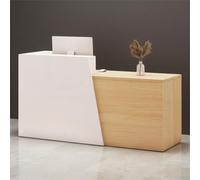 Bureau de réception élégant et moderne en bois avec tiroir de rangement - Table de bienvenue polyvalente pour maison, magasin, hôtel, bureau - Fourrure élégante pour toute entreprise