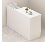 Bureau de réception en bois avec tiroir verrouillable et armoire de rangement, table de comptoir de vente au détail pour bureau et entreprise, meuble de réception élégant