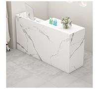 Bureau de réception en bois - Comptoir de réception élégant pour salons de beauté, coiffeurs et bureaux - Mobilier moderne pour magasin et réception (A4)