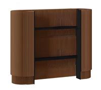 Bureau de réception en papier respectueux de l'environnement avec étagère ouverte - Solution de comptoir avant durable pour les halls d'entreprise et les halls d'hôtel